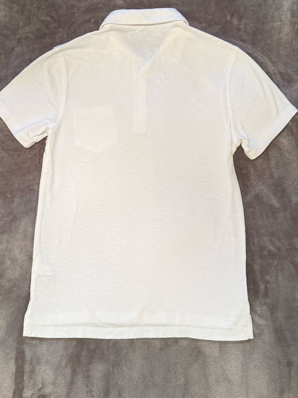 J. Crew | Slub Cotton White Men's Polo with Chest Pocket | Size = S - Picture 6 of 6